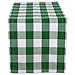 DII Buffalo Check Collection, Classic Farmhouse Table Runner, 14x72, Green & White