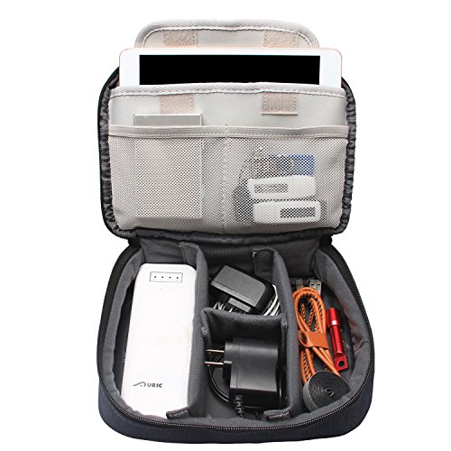 image for BUBM Electronic Accessories Organizer, Double-Layer Travel Gadget Carr