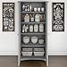 Bush Furniture Salinas Kitchen Pantry Cabinet with Doors in Cape Cod Gray