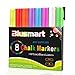Chalk Markers, Blusmart 8pcs Liquid Chalk Pens 3mm Reversible Tips 40 Chalkboard Labels Perfect for Chalkboards, Windows, Glass,Whiteboard