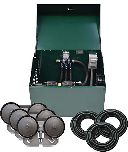 EasyPro 3/4 HP PA83D Stratus SRC Gen2 Rocking Piston Complete Pond Aeration Kit with Locking Cabinet