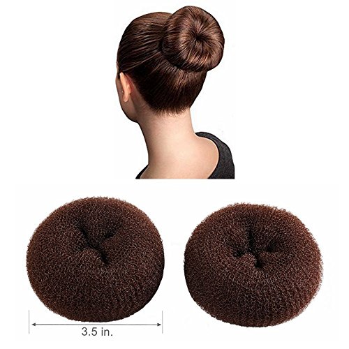Clothobeauty 2 Pieces Large Size Hair Bun Donut Maker Ring Style