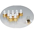 Hustar Small Dropper Bottle, 10pcs 1ml Mini Sample Dropper Bottles Mini Makeup Containers for Travel Liquids Tiny Glass