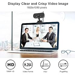 FUVISION Webcam with Microphone, Web Cameras for