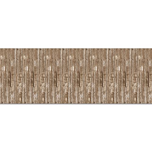 Beistle Western Barn Siding Wall Backdrop, 4’ x 30’ - Rustic Farm Backdrop, Pho…