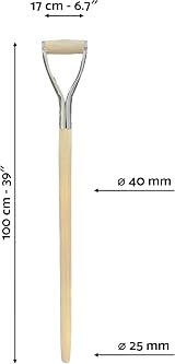 SolaDirect D Type Handle 100 cm Beechwood Shaft 40 to 25 mm UK Tools view 7