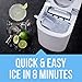 Prime Home Portable Ice Maker for Countertop - Makes Ice in 8 Minutes - Stainless Steel