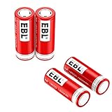 EBL 18500 Li-ion Rechargeable Battery 3.7V 1600mAh for LED Flashlight Torch, 4 Packs