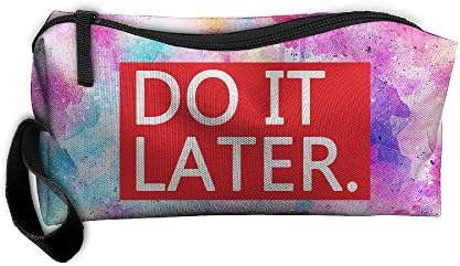 Do It Later Makeup Bag Zipper Organizer Case Bag Cosmetic Bag Pencil Case Tool Kit Amazing Gift
