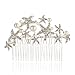 AW Bridal Wedding Hair Comb Floral Gold Leaves Bridal Hair Accessories for Bride Bridesmaids