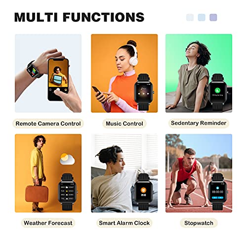 GOKOO Smartwatch Uomo Donna,Touch Screen Orologio Fitness Activity Tracker Sport Smart Watch con 24 modalità sportive IOS Android Notifiche da Cronometro Ossigeno nel sangue Cardiofrequenzimetro