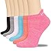 LITERRA Womens Ankle Socks 6-Pairs Athletic Running Low Cut Socks Cushioned