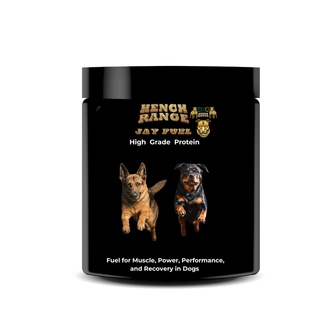 High Protein 70% & Nutritional Supplement For Dogs Muscle, Speed, Stamina, Focus, Energy, Rehab, Recovery, Repair, Probiotic Hench Range Jayfuel All Breeds