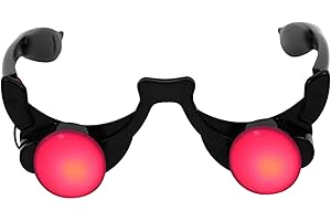 Glowing Red Eyes Glasses, Light Up LED Glasses, Grim-Reaper Cosplay Halloween Costume Accessory,Devil Death Flashing Glassess