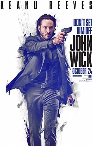 John Wick (2014) Movie Poster 13" x 19" BORDERLESS White Keanu Reeves