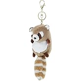Abaodam Raccoon Keychains Plush Stuffed Keychain Cute Soft Plush Animal Pendant Toy Jewelry for Handbag Purse