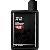 UPPERCUT DELUXE Strength &amp; Restore Shampoo for Men, Biotin &amp; Caffeine Thickening Shampoo for Thin Hair, Daily Strengthening &amp; Volumizing Cleanser, Scalp Revitalizing Men's Hair Shampoo, 8oz / 240ml