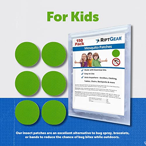 RiptGear Mosquito Repellent Patches 150 Pack of Bug Repellent