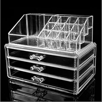 3 Drawer And 16 Compartment Kardashian Style Acrylic Makeup