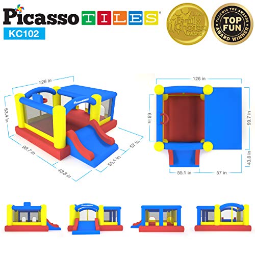 2 PicassoTiles+Inflatable+Bouncing+Playhouse+Basketball