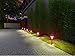 Solario Garden Decor Solar Powered Lights- Set of 10- Decorative Stainless Steel Lamps- Wireless Outdoor Security Light- LED Accent Lighting (Bronze)