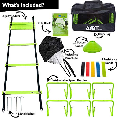 AOT Gear Speed and Agility Training Equipment Complete Set Includes