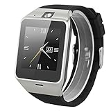 HuntGold New GV18 NFC Bluetooth SIM Camera Smart Watch Wristwatch for Android Smartphones Black