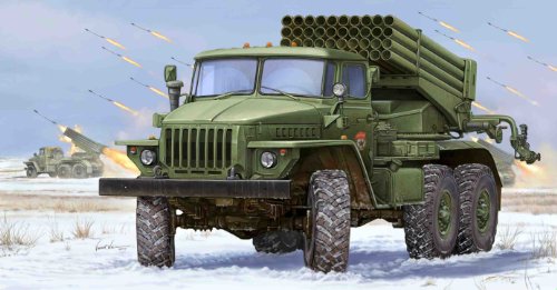 Trumpeter Early Version BM-21 Russian Grad Multiple Rocket Launcher Model Kit, Scale 1/35