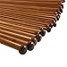 18 Pieces Bamboo Knitting Needles Set NUOMI Single Round Pointed Straight Wooden Knitting Kits, 18 Sizes from 2.0mm to 10.0mm