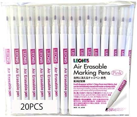 LEONIS 20 Air Erasable Marking Pens Pink [ 78010_2pks ]