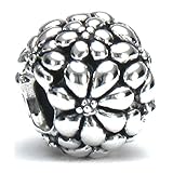 Bella Fascini Daisy Flower Bouquet Bead Charm 925 Sterling Silver Fits Compatible Bracelets and Bangles