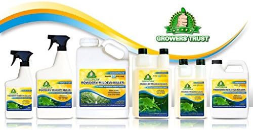 Growers Trust Powdery Mildew Killer Non-toxic, Biodegradable - Natural Fungicide -Treatment (16oz Ready to use Foliar Spray)
