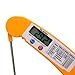 Best Cooking Barbecue Meat Thermometer Ultra Fast Instant Read Digital Electronic BBQ Thermometer with Collapsible Internal Probe. (Orange)