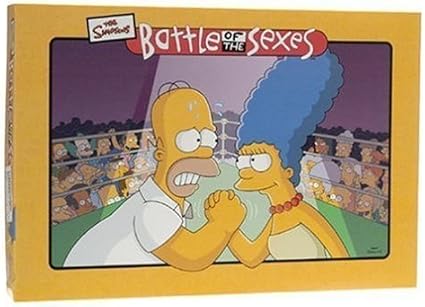 Amazon Com Battle Of The Sexes Simpsons Board Game By University Games Toys Games