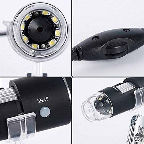 Digital Microscope Magnifier, 1600X HD Electronic Magnifier Handheld Digital Microscope Industrial Medical Magnifier USB Microscope with Metal Stand - Thumbnail 7