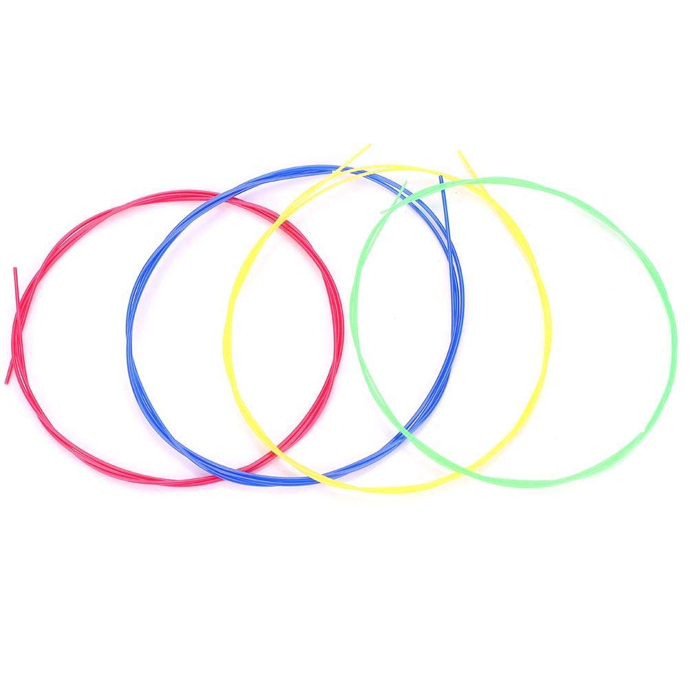 Dilwe Ukulele Strings Set, 4 Pcs/Set Colorful Nylon Strings Replacement Part Accessory for Ukulele