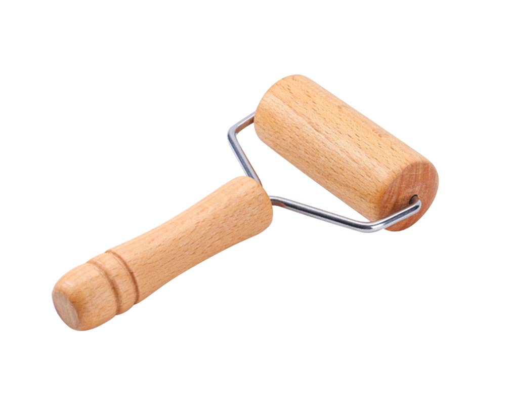 Pastry Pizza Roller Natural Wood Rolling Pins for Baking Non Stick Wood Dough Roller Suitable for Smaller Hands T Shape