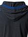OLLIN1 Mens Long Sleeve Color Block Raglan Henley Shirt with Hoodie