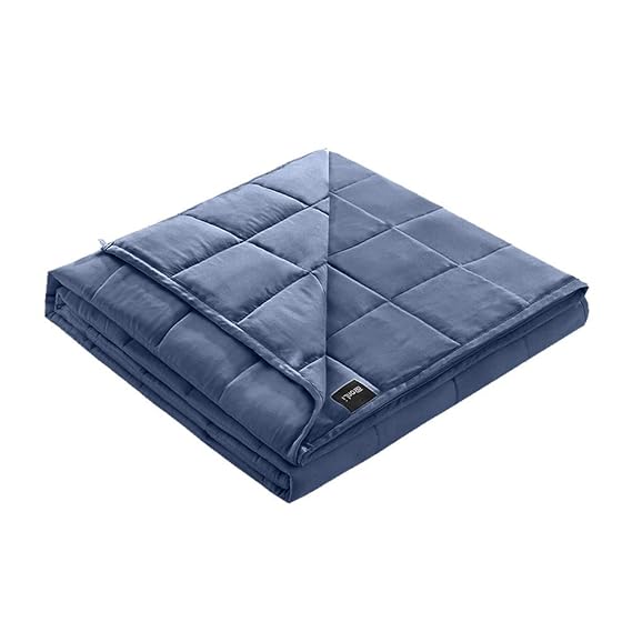 Amazon.com: ZonLi Cool Weighted Blanket 15 lbs(48''x72'' Grey Navy