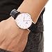 Aurora Women’s Classic Steel Quartz Watch With Black Band (Rose Gold)