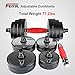 Featol Adjustable Dumbbells Total 77.2 Lbs (38.6lbs X 2pc) Weight Set Dumbbell Weights Muscle Builder Gym Equipment Fitness Equipment for Bodybuilding