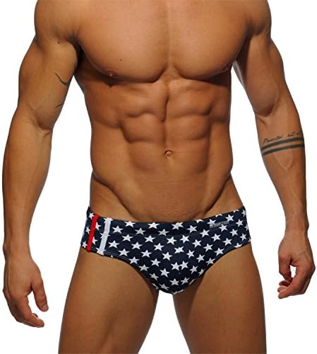 KINGDESON Men's Beach Lace-Up Boxer Swimming Brief Shorts Underwear Trunks