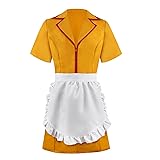 GOLDSTITCH Women Waitress Uniform Yellow Cosplay