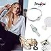 SOUFEEL S925 Sterling Silver Bracelets Basic Charm Bracelet Jewelry Chain Clasp Bracelets Exclusive Simple Bracelets for Women Men Girls Boys Baby on Birthday Valentine's Day Memorial Gift