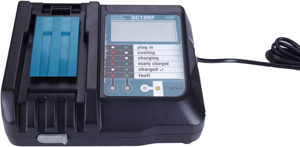 Dc18rf Dc18ra Li Ion Battery Charger With Lcd Screen 3 5a Charging Current For Makita 14 4v 18v Bl10 Bl1815 Dc18rc Bl1430 Amazon Com Dc18rf Dc18ra Li Ion Battery Charger With Lcd Screen 3 5a Charging Current For Makita 14 4v 18v Bl10 Bl1815 Dc18rc Bl1430 Amazon Com