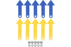 VICASKY 10pcs 2inch Plastic Clock Hands for DIY Crafts,Kids Teaching Handheld Analog Clock Learning to Tell Time Classroom Kit for School Classrooms and Homeschool Supplies Blue and Yellow