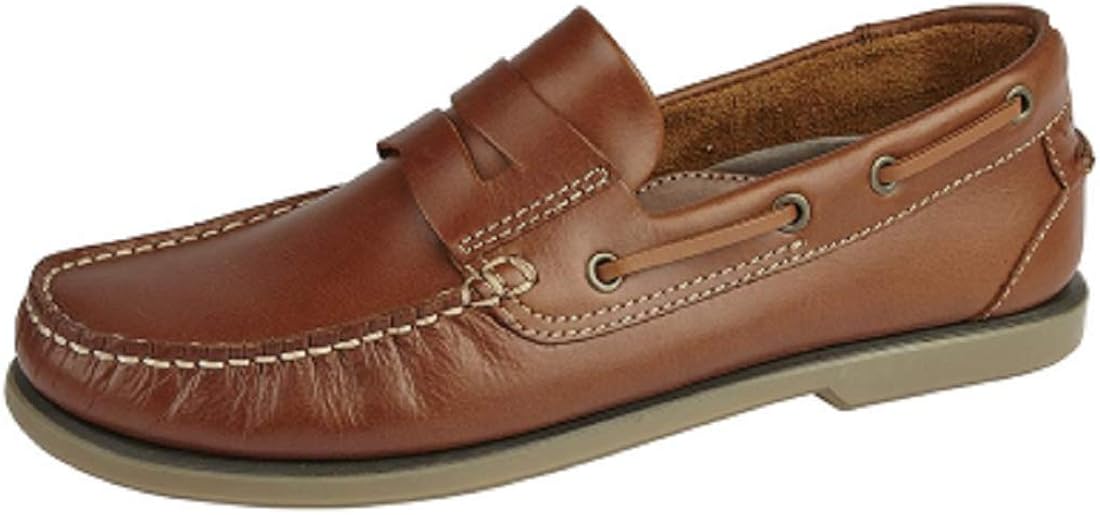 SLIP ON BOAT SHOE DARK BROWN Amazon.co.uk Shoes & Bags