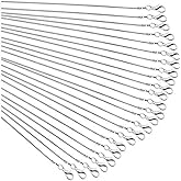 Forise 16 Inch 24 Pcs Silver Plated 1.2 mm Snake Chains Necklace with Lobster Clasps for Jewelry Making