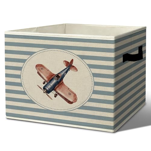 XSTWLJ Rustic Airplane Storage Bins Boxes with Handles at Amazon