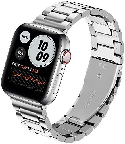 Fullmosa SUS アップルウォッチ バンド ステンレス 40mm 44mm apple watch series 6 SE 5 iwatch バンド 38mm 42mm アップル ウォッチ 1 2 3 金属ベルト メンズ レディース 交換ベルト ビジネス風 おしゃれ 時計バンド 調整可能 金属バンド プレゼント (40mm, シルバー) Fullmosa SUS アップルウォッチ バンド ステンレス 40mm 44mm apple watch series 6 SE 5 iwatch バンド 38mm 42mm アップル ウォッチ 1 2 3 金属ベルト メンズ レディース 交換ベルト ビジネス風 おしゃれ 時計バンド 調整可能 金属バンド プレゼント (40mm, シルバー)